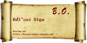 Bácsi Olga névjegykártya