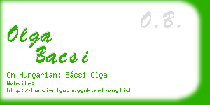 olga bacsi business card